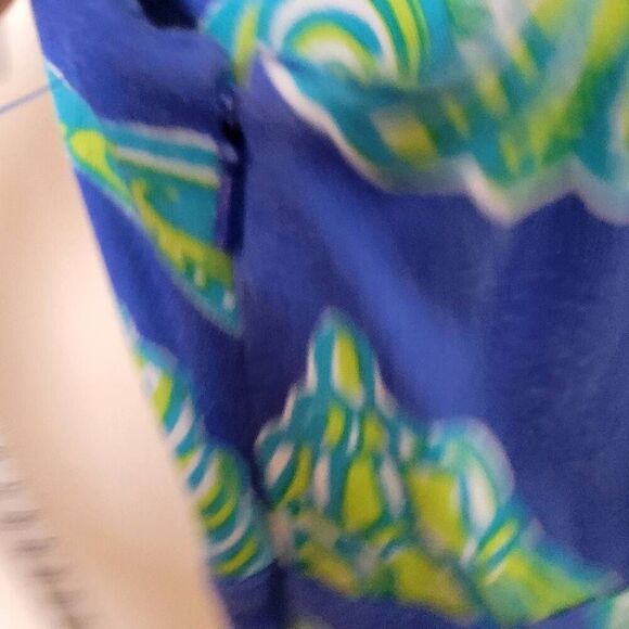 Lilly Pulitzer Fallin In Love Blue Silk Dress Size Small - Picture 3 of 5